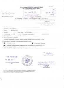 Police clearance certificate of Poland for Asia